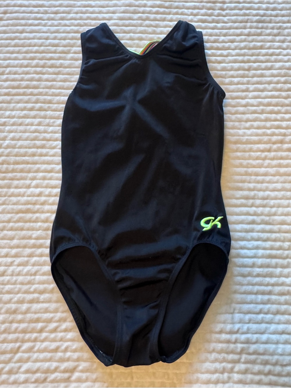 GK Gymnastics Black Girls' Junior One-Piece Leotard